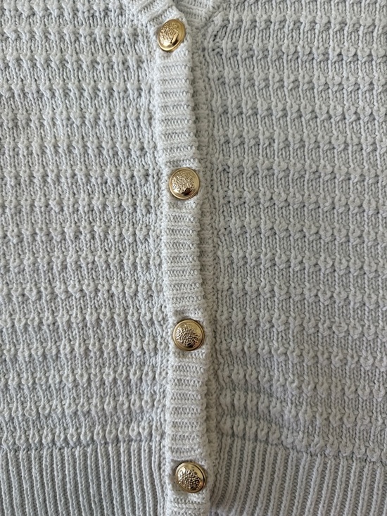 Song of Style Cream Knit Button Vest with Gold Accents - Picture 3 of 4
